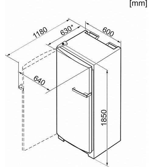 Miele 美诺 独立式冰箱 FN 14827 S ed/cs-1 通体冷冻 185高
